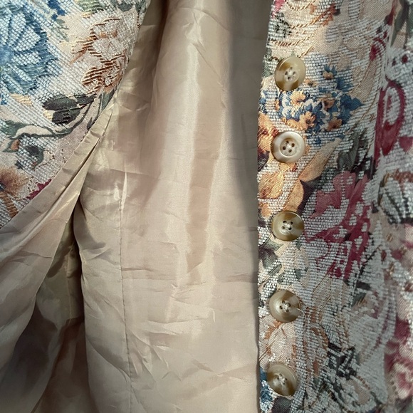 Coldwater Creek Jacquard Cropped Jacket Blazer - Picture 3 of 6